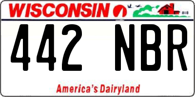 WI license plate 442NBR