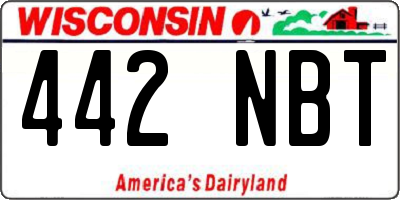 WI license plate 442NBT