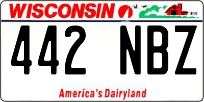 WI license plate 442NBZ