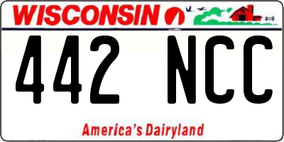 WI license plate 442NCC