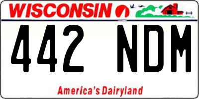 WI license plate 442NDM