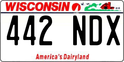 WI license plate 442NDX