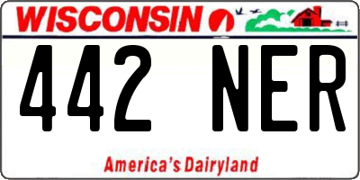 WI license plate 442NER