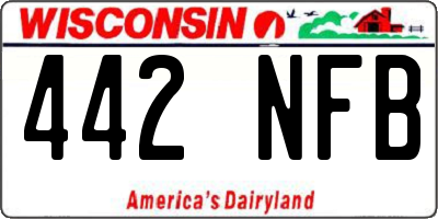 WI license plate 442NFB