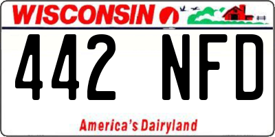 WI license plate 442NFD