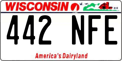 WI license plate 442NFE