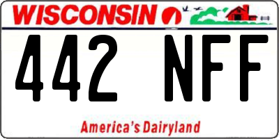 WI license plate 442NFF