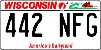 WI license plate 442NFG