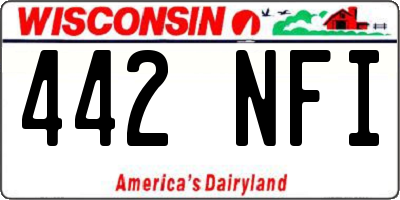 WI license plate 442NFI