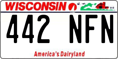 WI license plate 442NFN