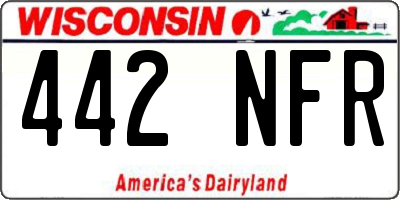 WI license plate 442NFR