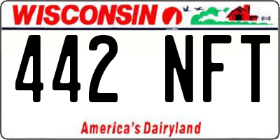 WI license plate 442NFT