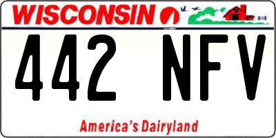 WI license plate 442NFV