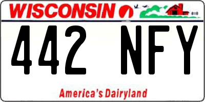 WI license plate 442NFY