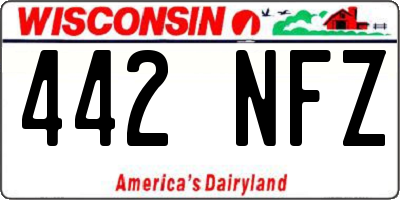 WI license plate 442NFZ