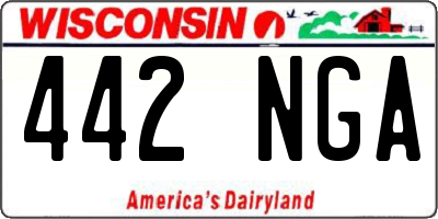 WI license plate 442NGA