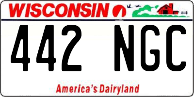 WI license plate 442NGC
