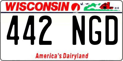 WI license plate 442NGD