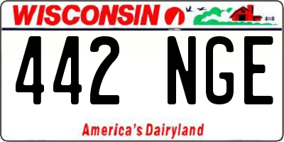 WI license plate 442NGE