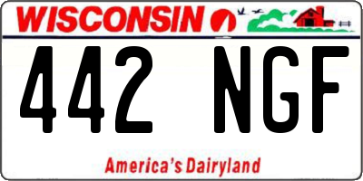 WI license plate 442NGF