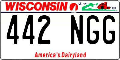 WI license plate 442NGG