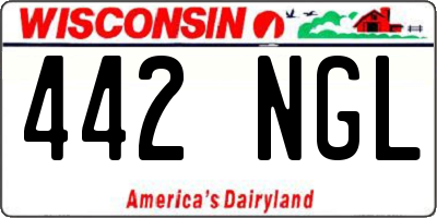 WI license plate 442NGL