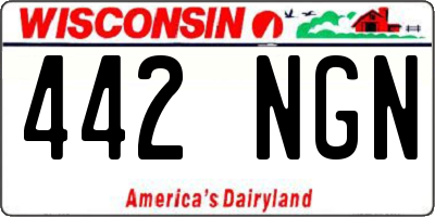 WI license plate 442NGN