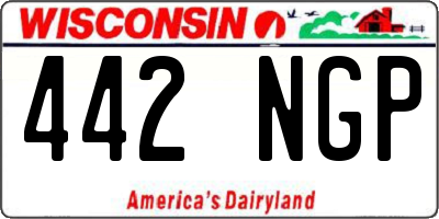 WI license plate 442NGP