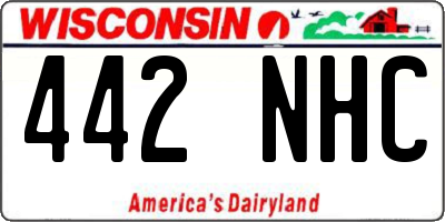 WI license plate 442NHC