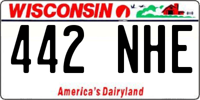 WI license plate 442NHE