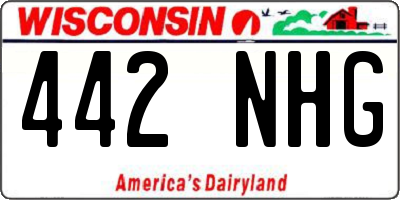 WI license plate 442NHG