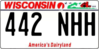 WI license plate 442NHH