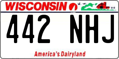 WI license plate 442NHJ