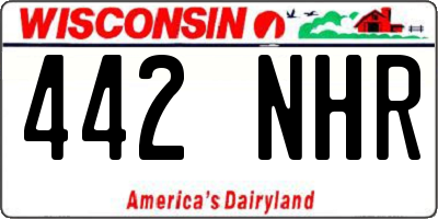 WI license plate 442NHR