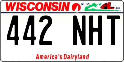 WI license plate 442NHT