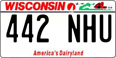 WI license plate 442NHU