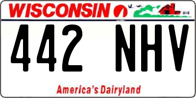 WI license plate 442NHV