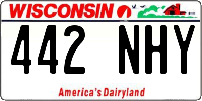 WI license plate 442NHY