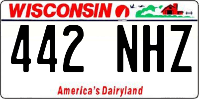 WI license plate 442NHZ