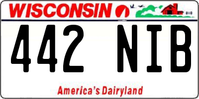 WI license plate 442NIB