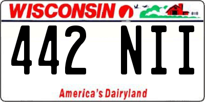 WI license plate 442NII