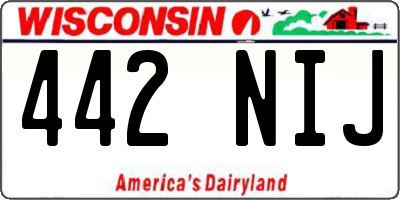 WI license plate 442NIJ