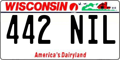 WI license plate 442NIL