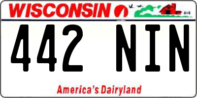 WI license plate 442NIN