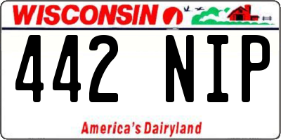 WI license plate 442NIP