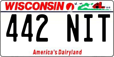 WI license plate 442NIT
