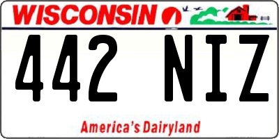 WI license plate 442NIZ