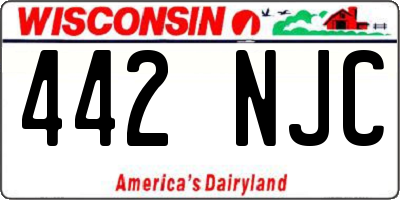 WI license plate 442NJC