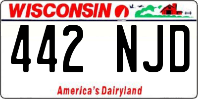 WI license plate 442NJD