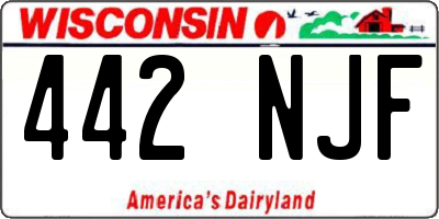 WI license plate 442NJF